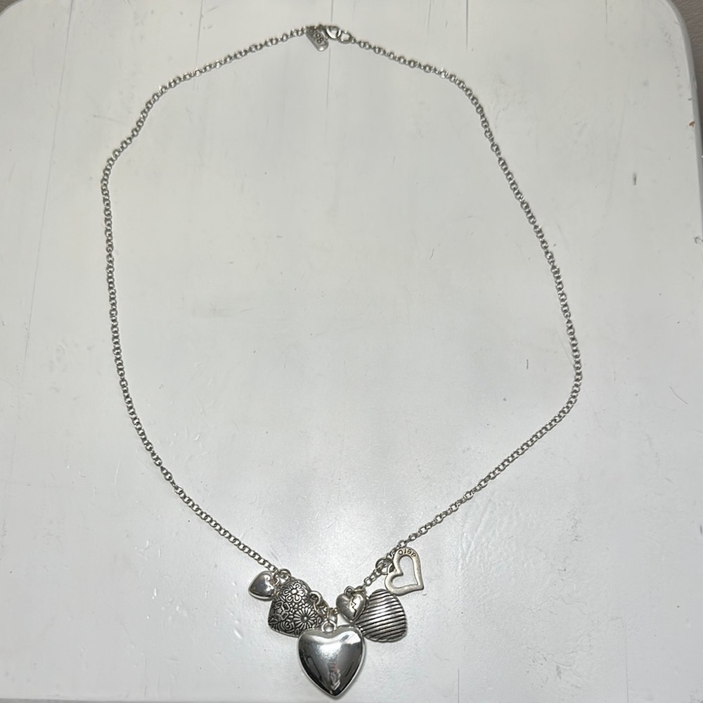 Aeropostale Silver Heart Charm Necklace - Picture 2 of 4